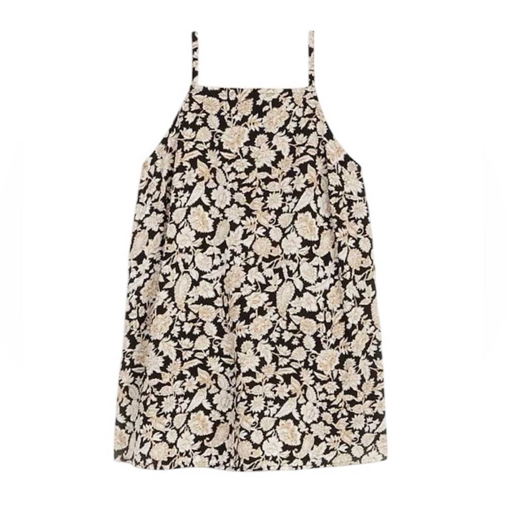 Old Navy Floral Black and Cream Tank Top size XL